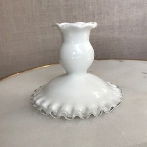 Fenton Silver Crest Candle Holder